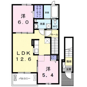 2LDK 間取り図