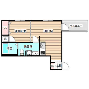 1LDK 間取り図