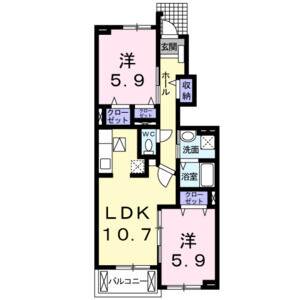 2LDK 間取り図