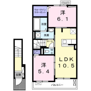2LDK 間取り図