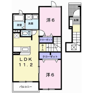 2LDK 間取り図
