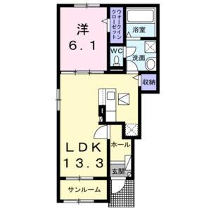 1LDK 間取り図