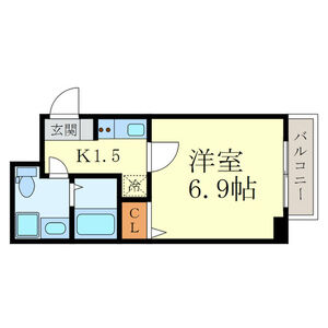 1K 間取り図