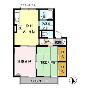 2DK 間取り図