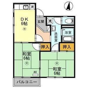 2DK 間取り図