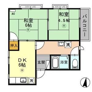 2DK 間取り図