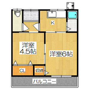 2DK 間取り図