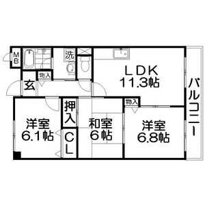 3LDK 間取り図