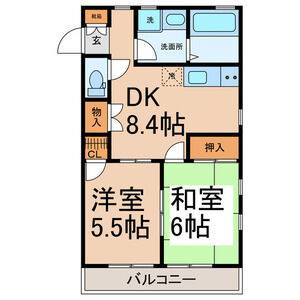 2DK 間取り図