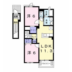 2LDK 間取り図