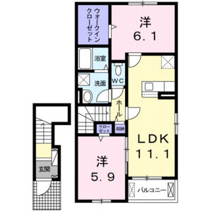 2LDK 間取り図