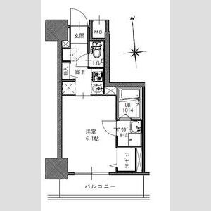 1K 間取り図