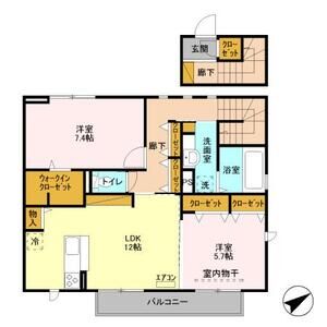 2LDK 間取り図