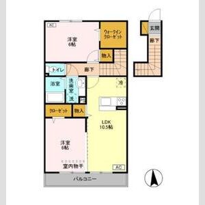 2LDK 間取り図