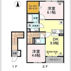 2DK 間取り図