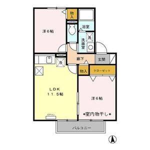 2LDK 間取り図