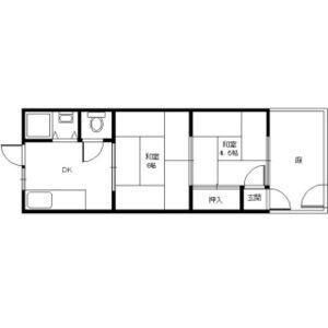2DK 間取り図