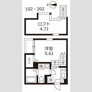 1K 間取り図