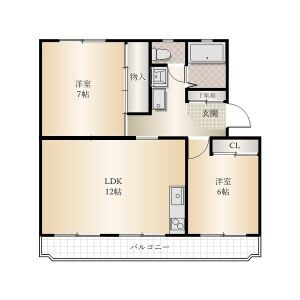 2LDK 間取り図