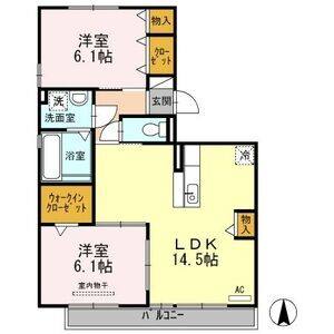 2LDK 間取り図