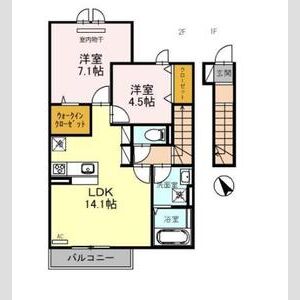 2LDK 間取り図