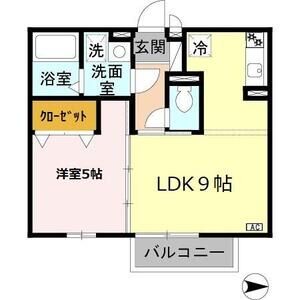 1LDK 間取り図