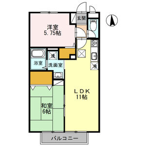 2LDK 間取り図