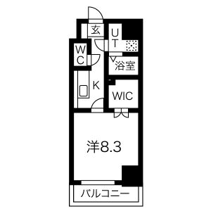 1K 間取り図
