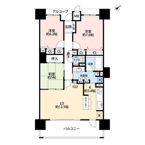 3LDK 間取り図