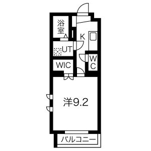 1K 間取り図