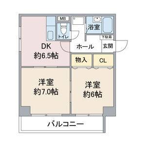 2DK 間取り図