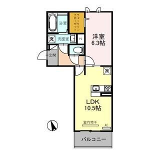 1LDK 間取り図