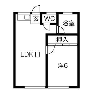 2DK 間取り図