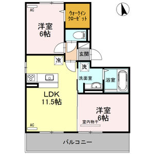 2LDK 間取り図