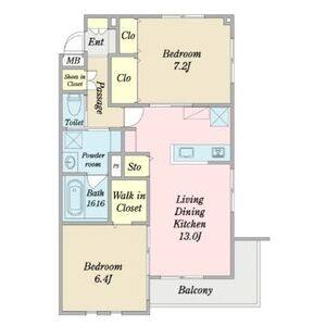 2LDK 間取り図