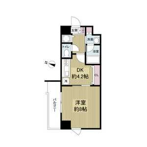 1DK 間取り図