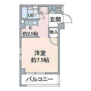 1K 間取り図