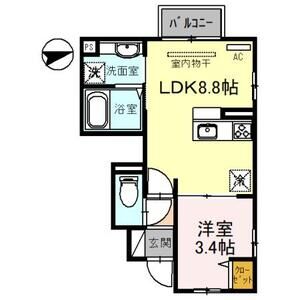 1LDK 間取り図