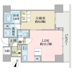 1LDK 間取り図