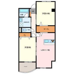 2LDK 間取り図