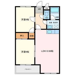 2LDK 間取り図