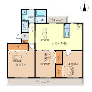 3LDK 間取り図