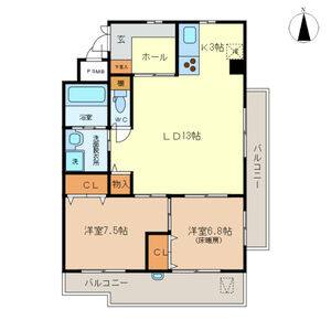 2LDK 間取り図