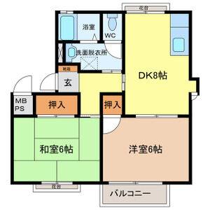 2DK 間取り図