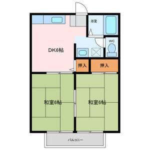 2DK 間取り図