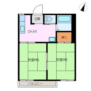 2DK 間取り図