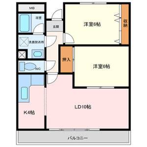 2LDK 間取り図