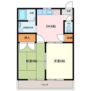2DK 間取り図