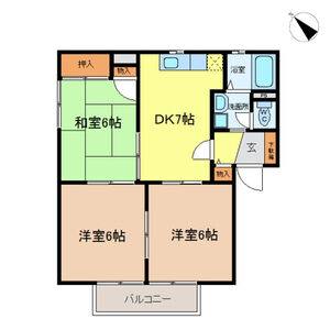 3DK 間取り図