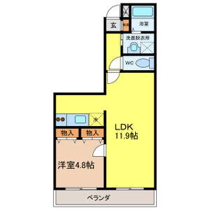 1LDK 間取り図